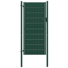 Grünes Zauntor aus PVC und Stahl, 100 x 204 cm von vidaXL, Gartentore - Ref: Foro24-145231, Preis: 243,26 €, Rabatt: %