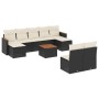 Gartensofa-Set 10-teilig mit schwarzen synthetischen Rattankissen von , Gartensets - Ref: Foro24-3226378, Preis: 475,48 €, Ra...