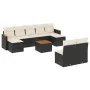 Gartensofa-Set 10-teilig mit schwarzen synthetischen Rattankissen von , Gartensets - Ref: Foro24-3226378, Preis: 508,94 €, Ra...