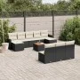 11-teiliges Gartensofa-Set und schwarze synthetische Rattankissen von , Gartensets - Ref: Foro24-3226392, Preis: 555,00 €, Ra...