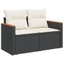 Set de sofás de jardín 11 pzas y cojines ratán sintético negro de , Conjuntos de jardín - Ref: Foro24-3226392, Precio: 526,04...
