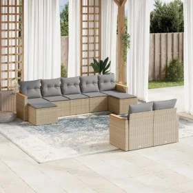 Garden sofa set with beige cushions mix 9 pieces PE rattan by , Garden sets - Ref: Foro24-3226402, Price: 526,42 €, Discount: %