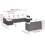 Gartensofa-Set mit beigem Kissenmix, 9-teilig aus PE-Rattan von , Gartensets - Ref: Foro24-3226402, Preis: 537,37 €, Rabatt: %