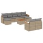 Gartensofa-Set mit beigen Kissen, 10-teilig, synthetisches Rattan von , Gartensets - Ref: Foro24-3226409, Preis: 556,94 €, Ra...