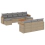 Garden sofa set with beige cushions mix 11 pieces PE rattan by , Garden sets - Ref: Foro24-3226423, Price: 600,97 €, Discount: %