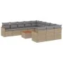Garden sofa set with beige cushions mix 12 pieces PE rattan by , Garden sets - Ref: Foro24-3226437, Price: 705,13 €, Discount: %