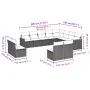 Gartensofa-Set 12-teilig mit schwarzen synthetischen Rattankissen von , Gartensets - Ref: Foro24-3226468, Preis: 728,92 €, Ra...