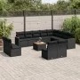 Garden sofa and cushion set 13 pieces black synthetic rattan by , Garden sets - Ref: Foro24-3226475, Price: 824,93 €, Discoun...
