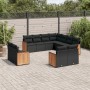 11-teiliges Gartensofa-Set und schwarze synthetische Rattankissen von , Gartensets - Ref: Foro24-3226496, Preis: 738,48 €, Ra...