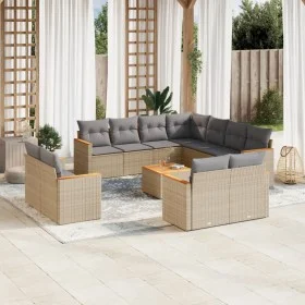 Garden sofa set with beige cushions mix 12 pieces PE rattan by , Garden sets - Ref: Foro24-3226507, Price: 814,08 €, Discount: %