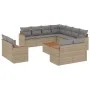 Garden sofa set with beige cushions mix 12 pieces PE rattan by , Garden sets - Ref: Foro24-3226507, Price: 814,31 €, Discount: %