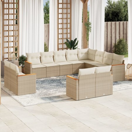 12-teiliges Gartensofa-Set und braune synthetische Rattankissen von , Gartensets - Ref: Foro24-3226513, Preis: 828,60 €, Raba...