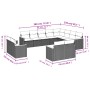 12-teiliges Gartensofa-Set und braune synthetische Rattankissen von , Gartensets - Ref: Foro24-3226513, Preis: 828,60 €, Raba...