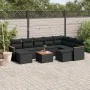 Garden sofa set 10 pieces with black synthetic rattan cushions by , Garden sets - Ref: Foro24-3226545, Price: 581,94 €, Disco...