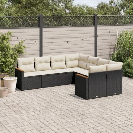 8-piece garden sofa set and black synthetic rattan cushions by , Garden sets - Ref: Foro24-3226553, Price: 478,53 €, Discount: %