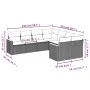 8-piece garden sofa set and black synthetic rattan cushions by , Garden sets - Ref: Foro24-3226553, Price: 478,53 €, Discount: %