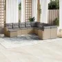 Garden sofa set with beige cushions mix 11 pieces PE rattan by , Garden sets - Ref: Foro24-3226570, Price: 656,91 €, Discount: %