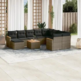 11-piece garden sofa set and gray synthetic rattan cushions by , Garden sets - Ref: Foro24-3226564, Price: 608,97 €, Discount: %