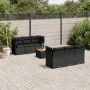Set de comedor de jardín 7 pzas y cojines ratán sintético negro de , Conjuntos de jardín - Ref: Foro24-3255817, Precio: 470,1...