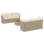 7-teiliges Gartensofa-Set und beigefarbene synthetische Rattankissen von , Gartensets - Ref: Foro24-3255820, Preis: 478,11 €,...