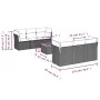 7-teiliges Gartensofa-Set und beigefarbene synthetische Rattankissen von , Gartensets - Ref: Foro24-3255820, Preis: 478,11 €,...