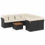 8-teiliges Gartensofa-Set und schwarze synthetische Rattankissen von , Gartensets - Ref: Foro24-3255860, Preis: 538,92 €, Rab...