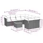 8-piece garden sofa set and black synthetic rattan cushions by , Garden sets - Ref: Foro24-3255860, Price: 531,32 €, Discount: %