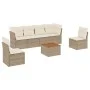 7-piece garden sofa set and beige synthetic rattan cushions by , Garden sets - Ref: Foro24-3255883, Price: 447,99 €, Discount: %