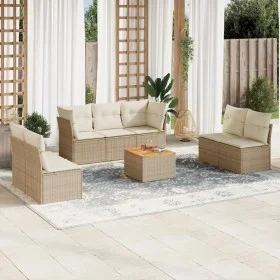 Garden sofa set with beige cushions 8 pcs PE rattan by , Garden sets - Ref: Foro24-3255897, Price: 504,91 €, Discount: %