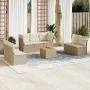 Gartensofa-Set mit beigen Kissen 8 Stück PE-Rattan von , Gartensets - Ref: Foro24-3255897, Preis: 513,94 €, Rabatt: %