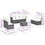 Gartensofa-Set mit beigen Kissen 8 Stück PE-Rattan von , Gartensets - Ref: Foro24-3255897, Preis: 543,99 €, Rabatt: %