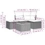 Gartensofa-Set mit beigem Kissenmix, 5-teilig aus PE-Rattan von , Gartensets - Ref: Foro24-3255919, Preis: 280,27 €, Rabatt: %