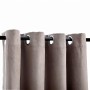 Cortinas opacas con anillas de metal 2 pzs gris topo 140x175 cm