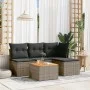 Garden sofa set with cushions 5 pieces gray synthetic rattan by , Garden sets - Ref: Foro24-3255927, Price: 272,13 €, Discoun...