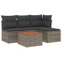 Gartensofa-Set mit Kissen, 5-teilig, graues synthetisches Rattan von , Gartensets - Ref: Foro24-3255927, Preis: 289,11 €, Rab...
