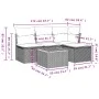 Garden sofa set with cushions 5 pieces gray synthetic rattan by , Garden sets - Ref: Foro24-3255927, Price: 272,13 €, Discoun...