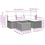 Gartensofa-Set mit Kissen, 5-teilig, graues synthetisches Rattan von , Gartensets - Ref: Foro24-3255927, Preis: 289,11 €, Rab...