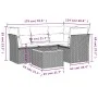 5-teiliges Gartenmöbel-Set und schwarze Kissen aus synthetischem Rattan von , Gartensets - Ref: Foro24-3255950, Preis: 350,03...