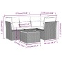 5-teiliges Gartenmöbel-Set und schwarze Kissen aus synthetischem Rattan von , Gartensets - Ref: Foro24-3255950, Preis: 349,92...