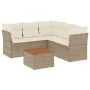 Garden sofa set with cushions 6 pieces beige synthetic rattan by , Garden sets - Ref: Foro24-3255967, Price: 392,17 €, Discou...