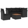 6-piece garden sofa set and black synthetic rattan cushions by , Garden sets - Ref: Foro24-3255971, Price: 383,41 €, Discount: %