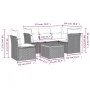6-piece garden sofa set and black synthetic rattan cushions by , Garden sets - Ref: Foro24-3255971, Price: 383,41 €, Discount: %