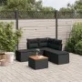 6-piece garden sofa set and black synthetic rattan cushions by , Garden sets - Ref: Foro24-3255999, Price: 328,67 €, Discount: %