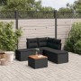 6-teiliges Gartensofa-Set und schwarze synthetische Rattankissen von , Gartensets - Ref: Foro24-3255999, Preis: 334,14 €, Rab...