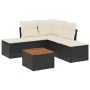 6-piece garden sofa set and black synthetic rattan cushions by , Garden sets - Ref: Foro24-3256000, Price: 309,00 €, Discount: %
