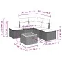6-piece garden sofa set and black synthetic rattan cushions by , Garden sets - Ref: Foro24-3256000, Price: 309,00 €, Discount: %