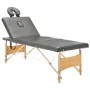 Massage bed 4-zone with anthracite wood structure 186x68 cm by vidaXL, massage tables - Ref: Foro24-110173, Price: 163,46 €, ...