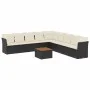 Garden sofa set 10 pieces with black synthetic rattan cushions by , Garden sets - Ref: Foro24-3256021, Price: 556,42 €, Disco...
