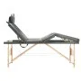 Camilla de masaje 4 zonas estructura madera antracita 186x68 cm de vidaXL, Mesas de masaje - Ref: Foro24-110173, Precio: 163,...