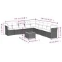 Garden sofa set 10 pieces with black synthetic rattan cushions by , Garden sets - Ref: Foro24-3256021, Price: 556,42 €, Disco...